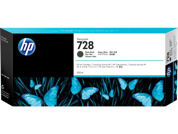 Cartus Cerneala Original HP Matte Black, nr.728, pentru DesignJet T730|DesignJet T830, , (timbru verde 0.15 lei), "F9J68A"
