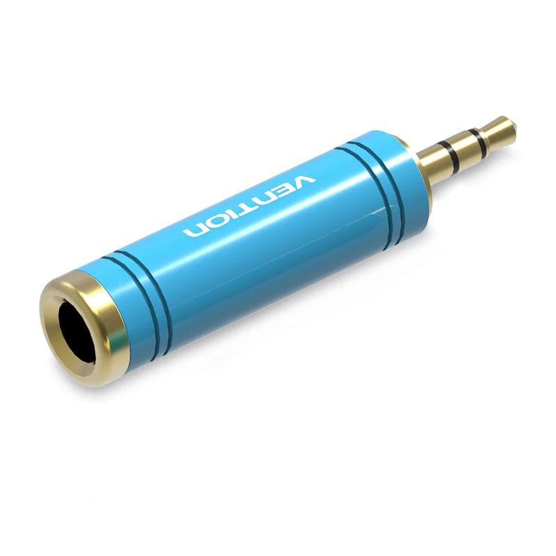 Adaptor audio Vention, Jack 6.35mm (M) la Jack 3.5mm (T), conectori auriti, albastru, "VAB-S04-L" (timbru verde 0.08 lei)