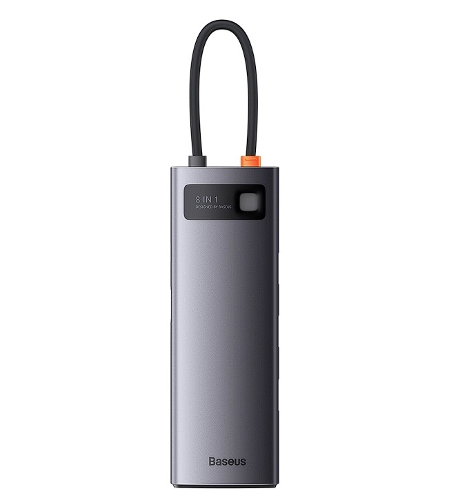 DOCKING Station Baseus Metal Gleam, conectare PC USB-C, USB 3.0 x 3, VGA x 1, USB-Cx1 PD 20V/5A, HDMIx1/4K/30Hz,SD/microSD, gri "WKWG030213" (timbru verde 0.18 lei) - 6932172608262