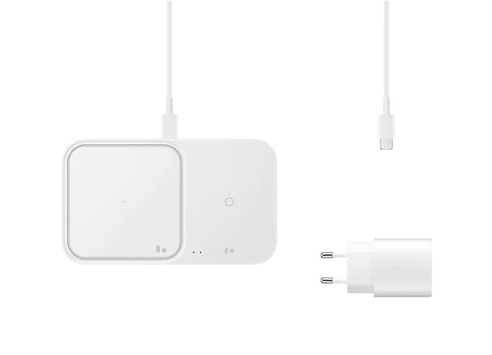 Wireless Charger Duo 15W Super Fast Wireless Charge; White "EP-P5400BWEGEU" (timbru verde 0.18 lei)