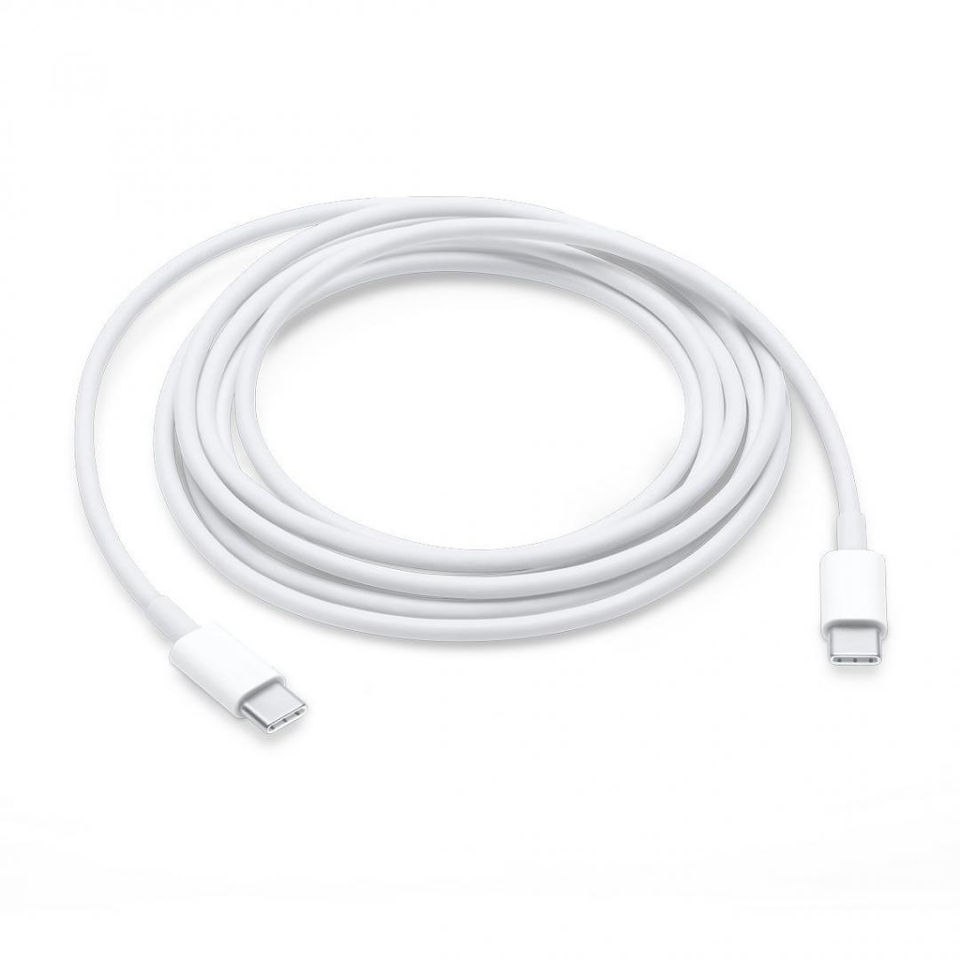 CABLU alimentare smartphone Apple, USB Type-C (T) la USB Type-C (T), cauciuc, lungime 2 m, alb, "mll82zm/a" (timbru verde 0.08 lei)