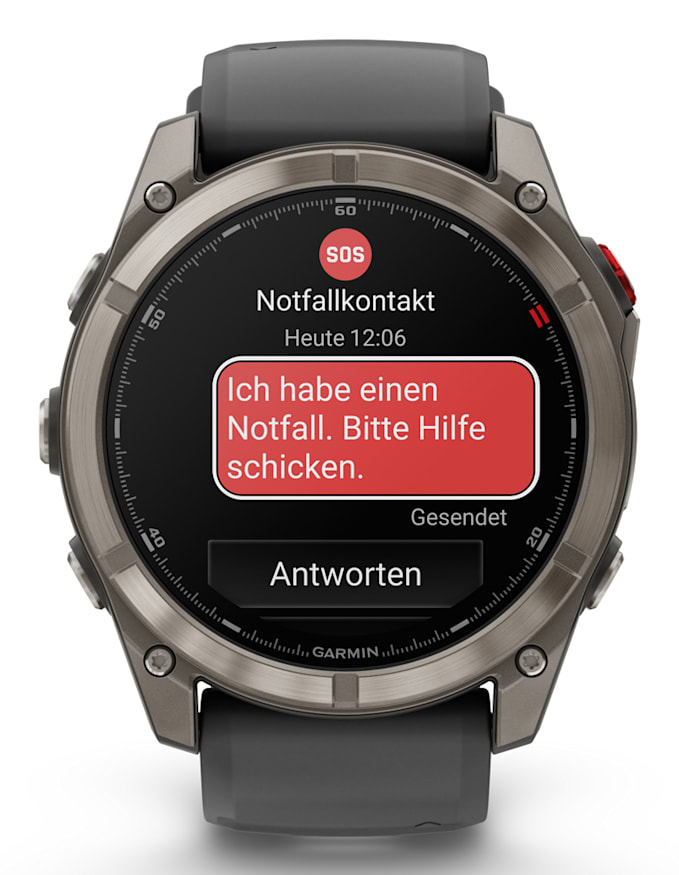 Smartwatch fenix 8 Pro 51 mm, AMOLED, Sapphire, Titanium with Graphite/black silicone band"010-03199-11" - imagine 2