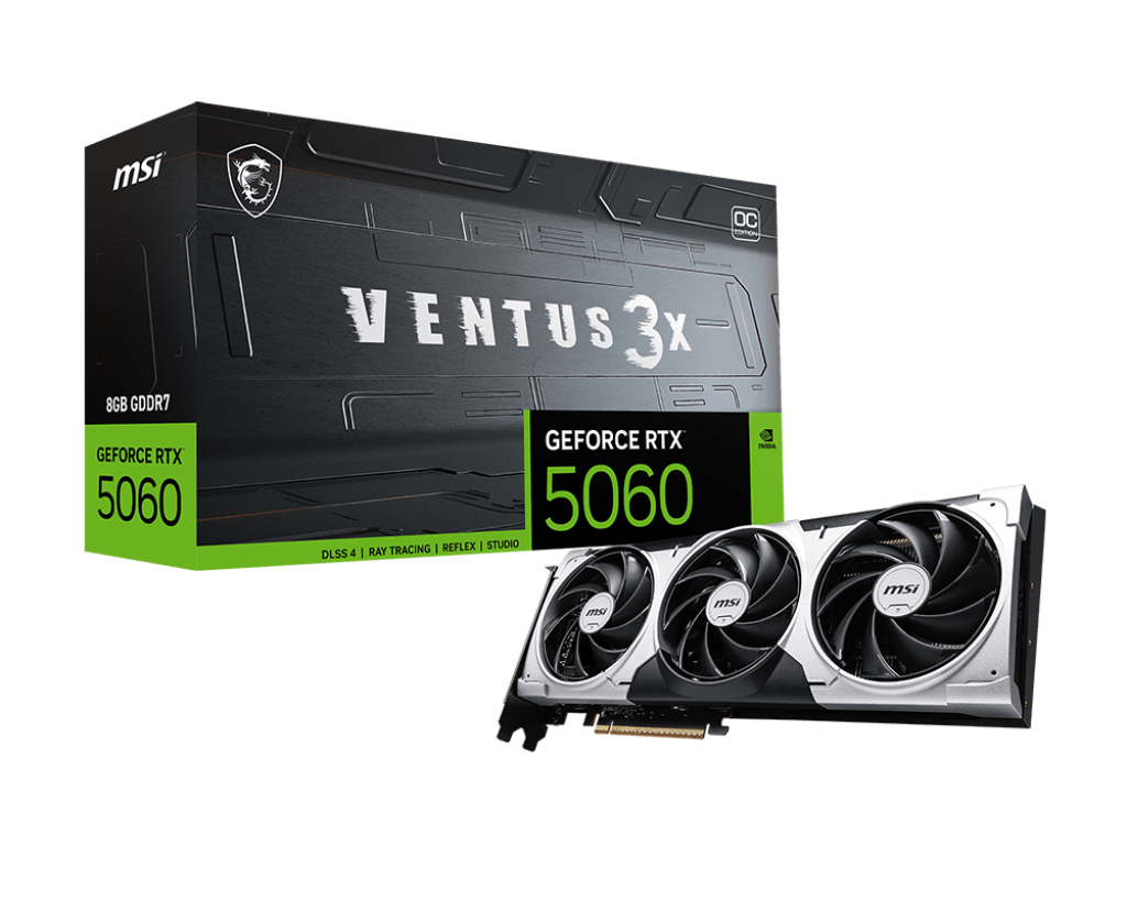 MSI GeForce RTX 5060 8G VENTUS 3X OC, 8 GB, GDDR7, 512 bit, Negru "GeForce RTX 5060 8G VENTUS 3X OC"