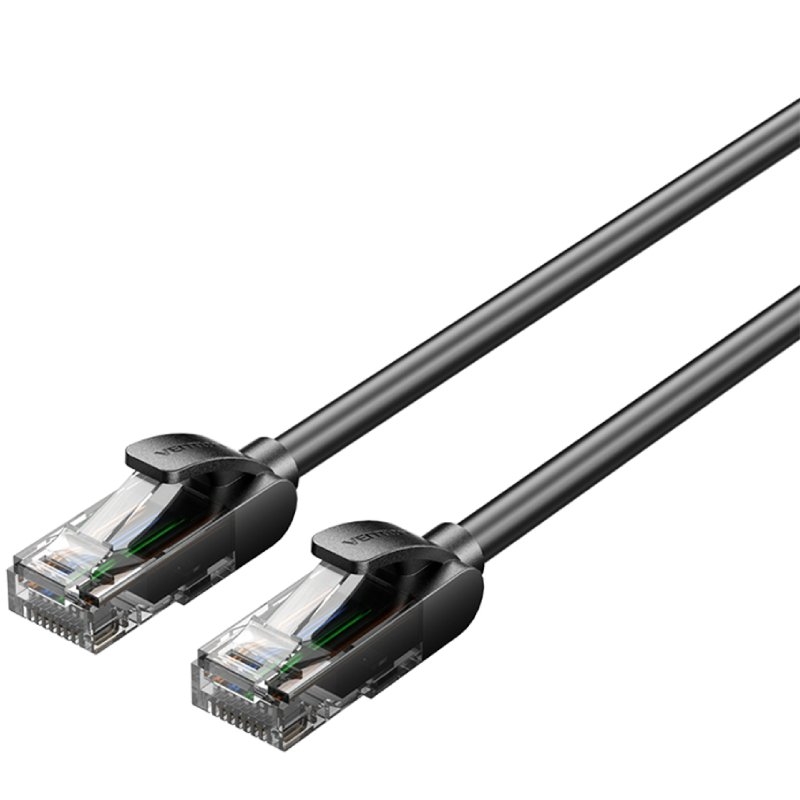 Patch cord UTP Vention, Cat. 5e, RJ-45 (T) la RJ-45 (T), 3m, AWG 26, 1000Mbps, negru, "IABBI" (timbru verde 0.08 lei) - 6922794781429