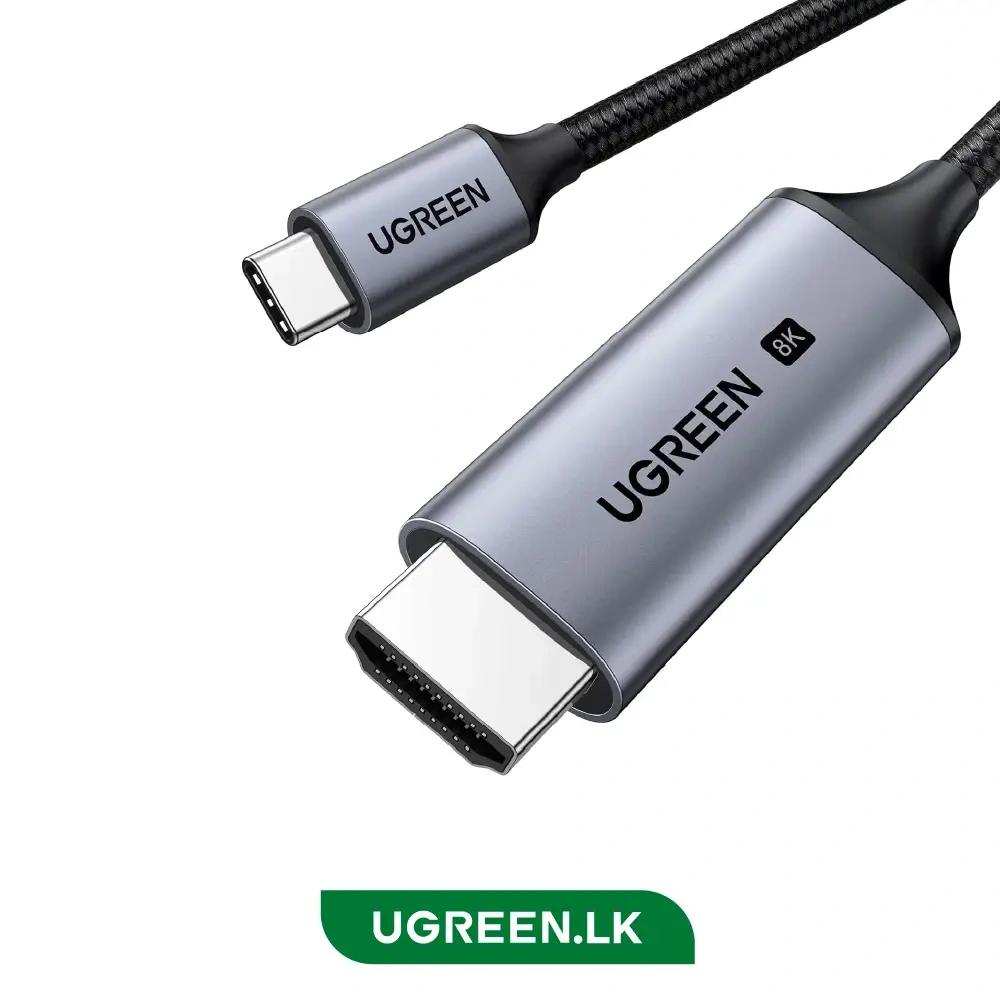 CABLU video Ugreen, "CM565" USB Type-C (T) la HDMI (T) 8K la 60Hz, lungime 1.5m, negru "35596" (timbru verde 0.08 lei)