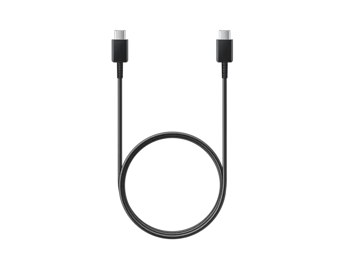 CABLU alimentare si date smartphone Samsung, USB Type-C (T) la USB Type-C (T), cauciuc, lungime 1 m, negru, "EP-DA705BBEGWW" (timbru verde 0.08 lei)