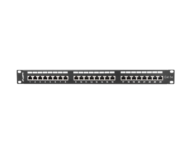 Patch panel 24 porturi 1U Cat.5e FTP ng "PPS5-1024-B" (timbru verde 0.08 lei)