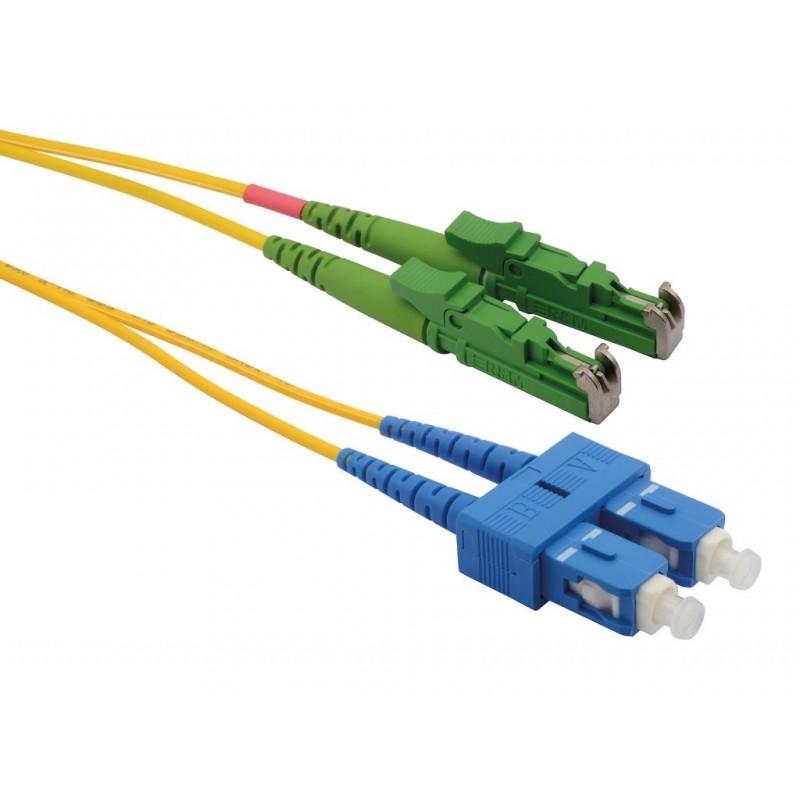Patchcord FO E2000/APC-SC/PC, SM OS2 9/125, manta LSZH 3.0mm, duplex 3m "E2000/APC-SC/PC-SM/DX-3" (timbru verde 0.08 lei)