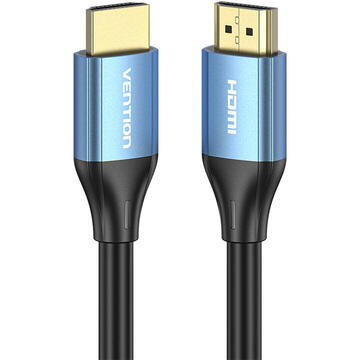 Cablu video Vention, HDMI(T) la HDMI(T), 2m, rezolutie maxima 4K la 60Hz/1080p la 60hz, conectori auriti, cupru, invelis PVC, negru, "ALHSH" (timbru verde 0.18lei) - 6922794765597