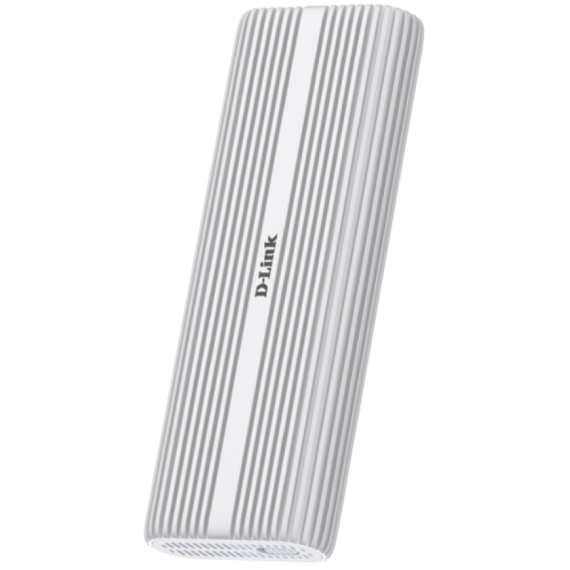 RACK extern D-Link, pt. SSD M.2 NVMe, max 8 TB, interfata PC USB Type-C 4.0, aluminiu, alb "DSP-411"