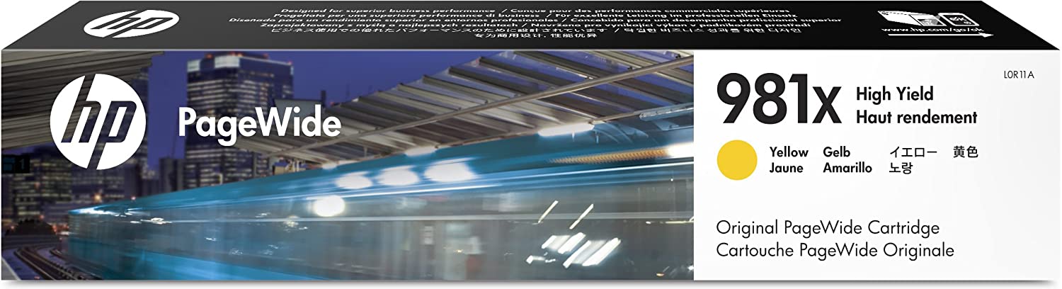 Cartus Cerneala Original HP Yellow, nr.981XL, pentru PageWide E58650|556|586, 11K, (timbru verde 0.15 lei), "L0R11A"