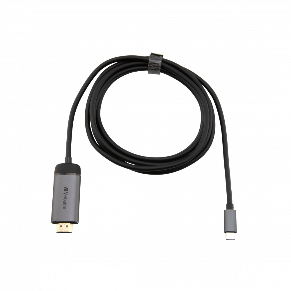 CABLU video VERBATIM, 4K, USB Type C (T) la HDMI (T), cablu 1.5 m, brushed metal "49144" (timbru verde 0.18 lei)