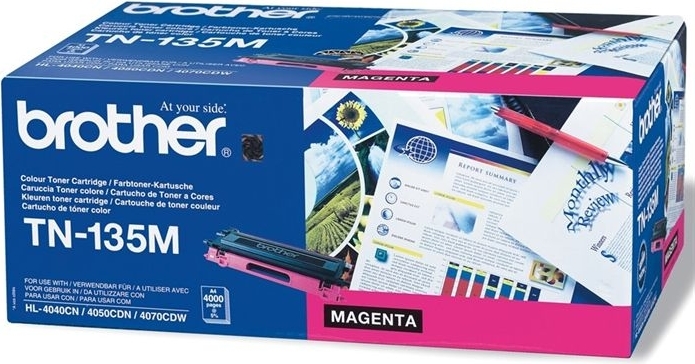 Toner Original Brother Magenta, TN135M, pentru MFC-9440|9450|9840|9040|HL-4070|4040|4050, 4K,"TN135M"