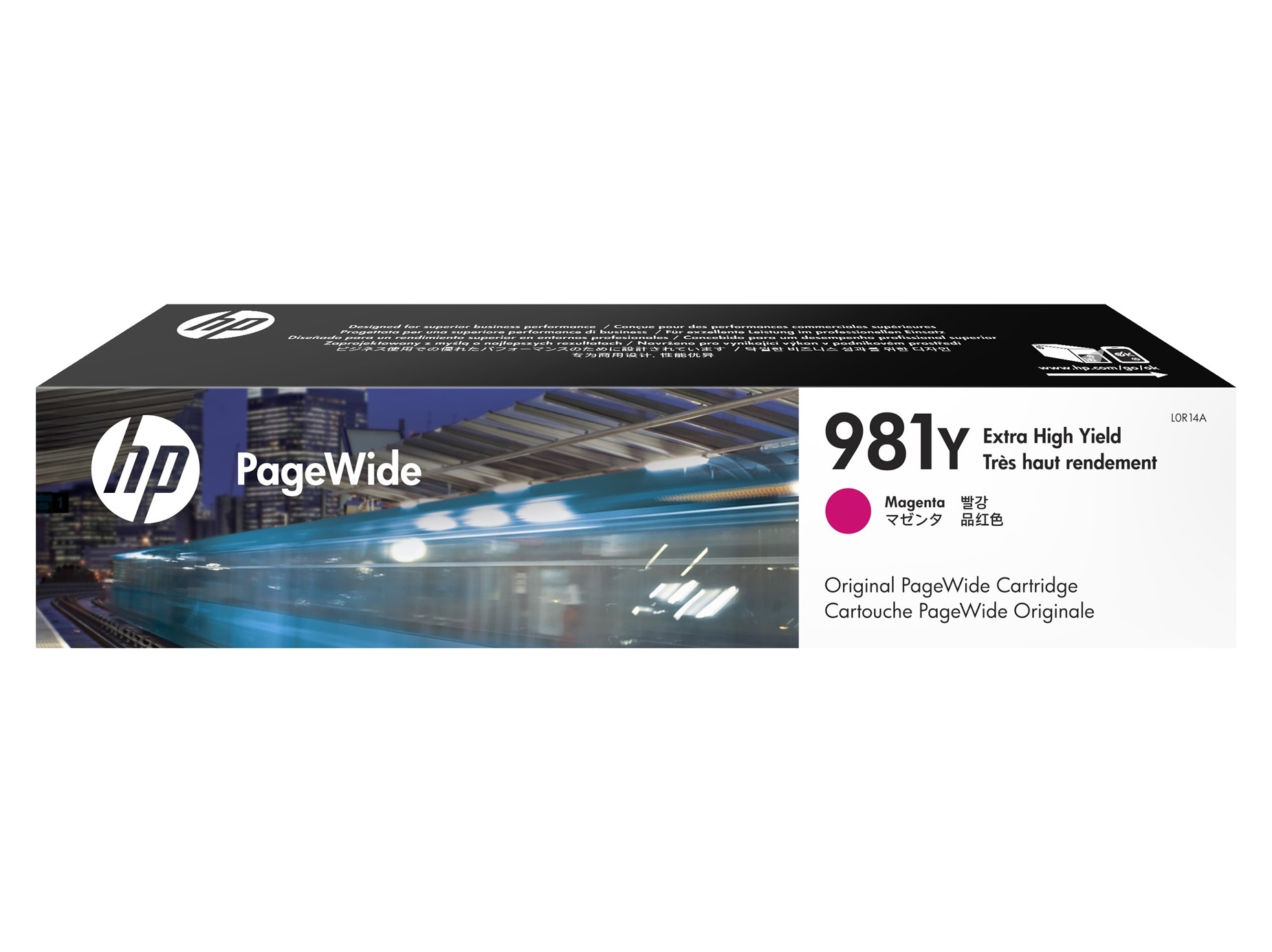 Cartus Cerneala Original HP Magenta, nr.981Y, pentru PageWide E58650|556|586, 20K, (timbru verde 0.15 lei), "L0R14A"