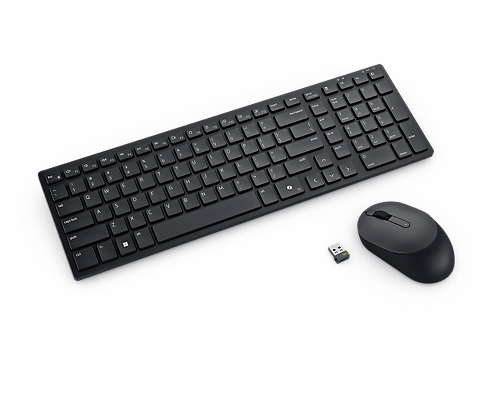 Dell Pro Compact Silent Keyboard and Mouse - KM555 - US International (QWERTY) "580-BBVV-05" (timbru verde 0.8 lei)
