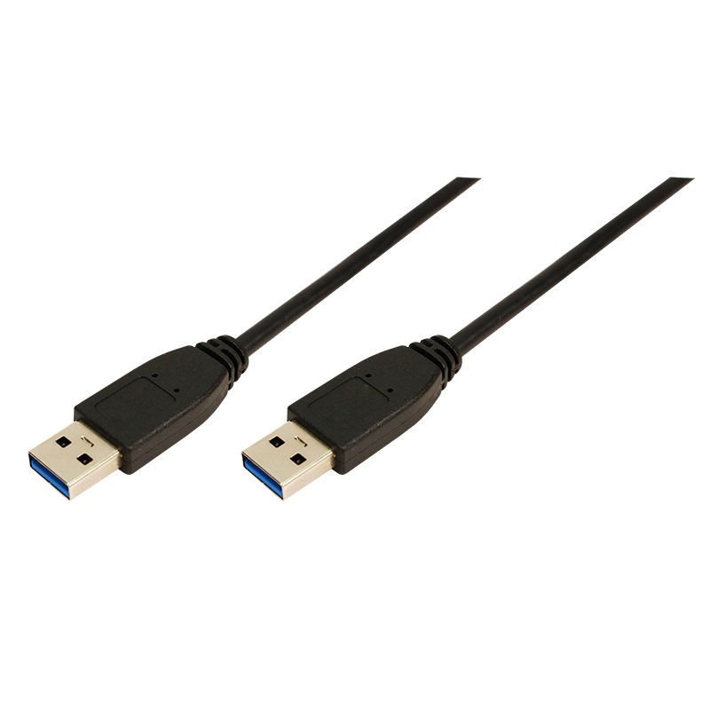 CABLU USB LOGILINK, USB 3.0 (T) la USB 3.0 (T), 2m, black, "CU0039" (timbru verde 0.08 lei)