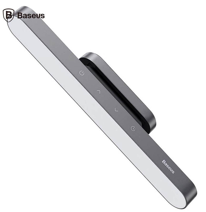 LAMPA BIROU LED Baseus Magnetic Stepless, 100 lumeni,4.5W,3 trepte intensitate luminoasa,4 butoane tactile,magnetic, ABS, alimentare: cablu inclus, gri "DGXC-C0G" (timbru verde 0.8 lei)-6953156203938