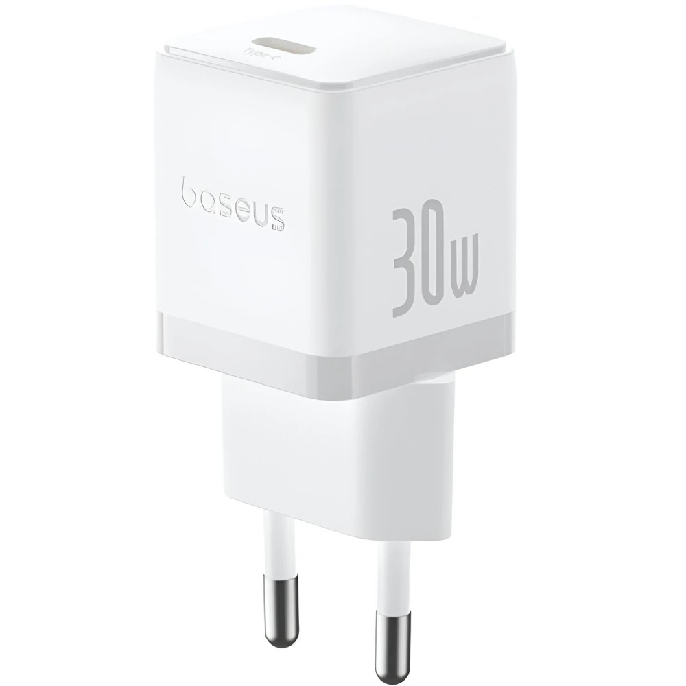 INCARCATOR retea Baseus Palm, Quick Charge 30W, 1 x USB Type-C 5V/3.0A, include cablu USB Type-C la USB Type-C 1m, alb "P10111605213-01" (timbru verde 0.18 lei) - 6932172677404
