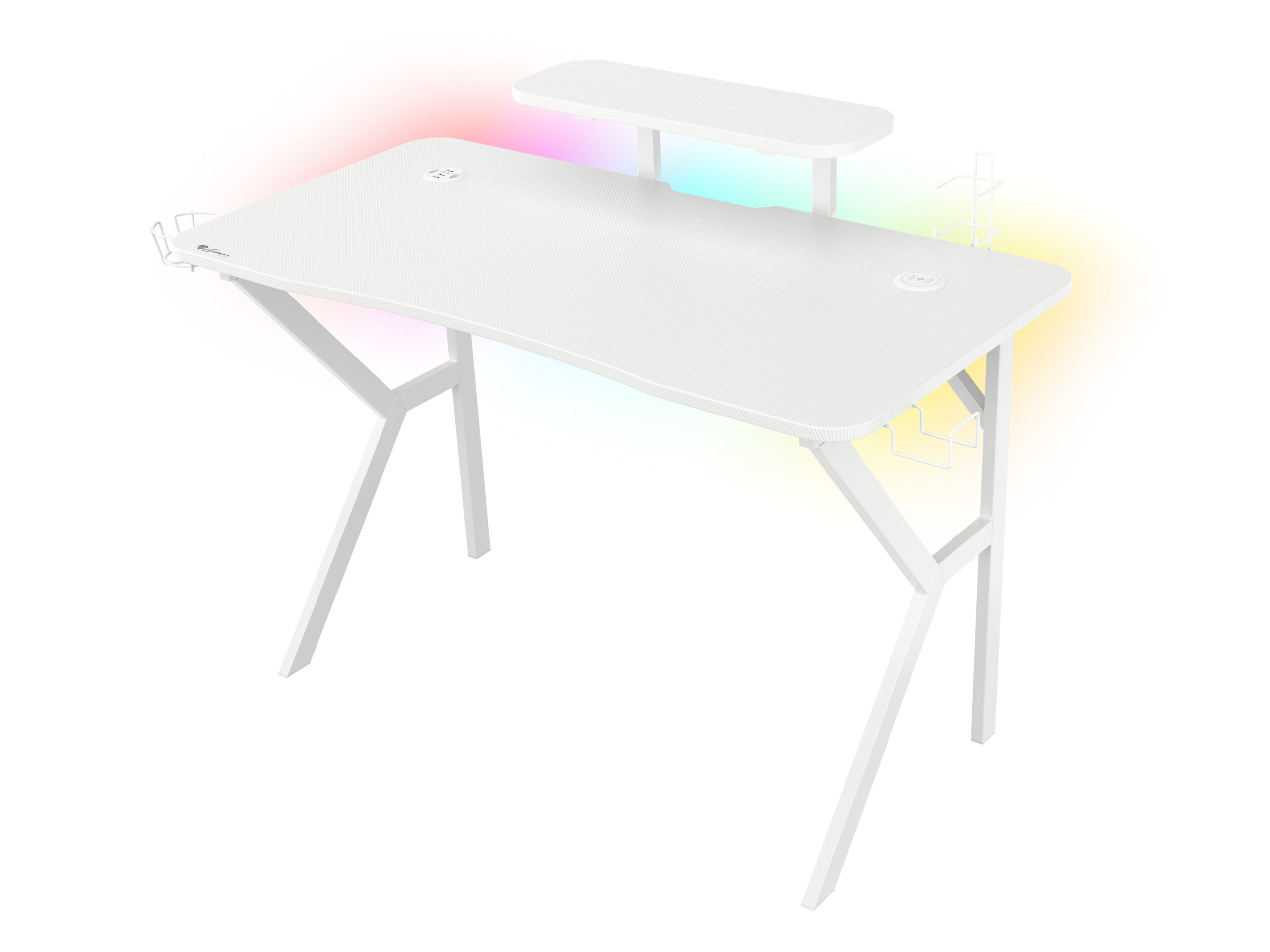 Birou gaming Genesis Holm 320 RGB alb "NDS-1802"