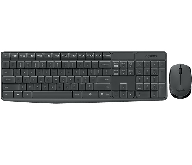 KIT wireless LOGITECH, tastatura wireless multimedia + mouse wireless 3 butoane, black, "MK235" "920-007931" (timbru verde 0.8 lei)