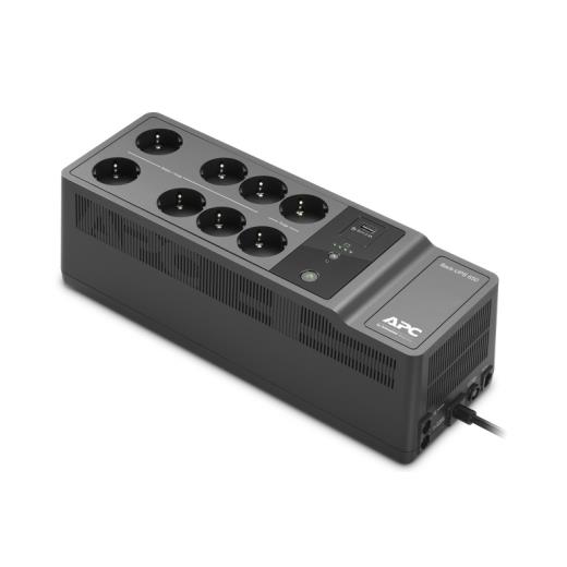 UPS APC, "Back-UPS", Line Int. cu management, brick, 850VA/520W, AVR, Schuko x 8, 1 x baterie RBC17, back-up 1 - 10 min., "BE850G2-GR" (timbru verde 11 lei)