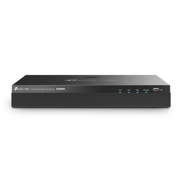 NVR TP-Link VIGI, PoE+ cu 16 canale de retea, 140 W PoE Budget, capacitate max 10 TB, porturi HDMI | VGA | Retea RJ45 | 2 x USB 2.0, "VIGI NVR2016H-16MP" (include timbru verde 1.75 lei)