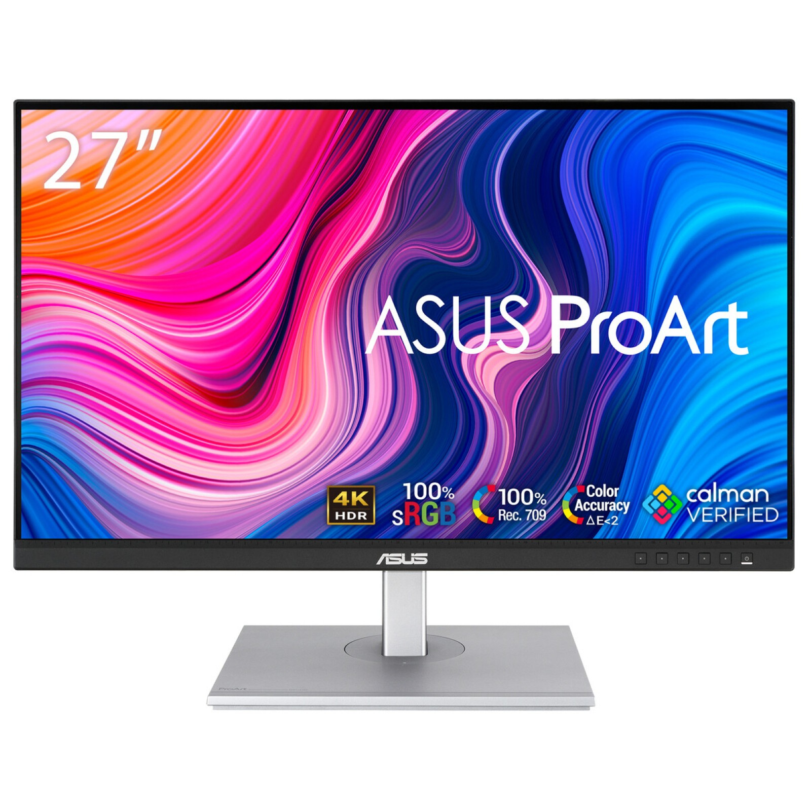 Monitor IPS LED ASUS ProArt Display 27" PA279CV, 4K UHD (3840 x 2160), HDMI, DisplayPort, Boxe, Pivot (Negru/Argintiu) "90LM06M1-B01170" (timbru verde 7 lei)