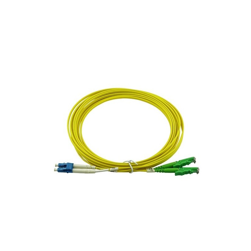 Patchcord FO E2000/APC-LC/PC, SM OS2 9/125, manta LSZH 3.0mm, duplex 2m - Emtex "E2000/APC-LC/PC-SM/DX-2" (timbru verde 0.08 lei)