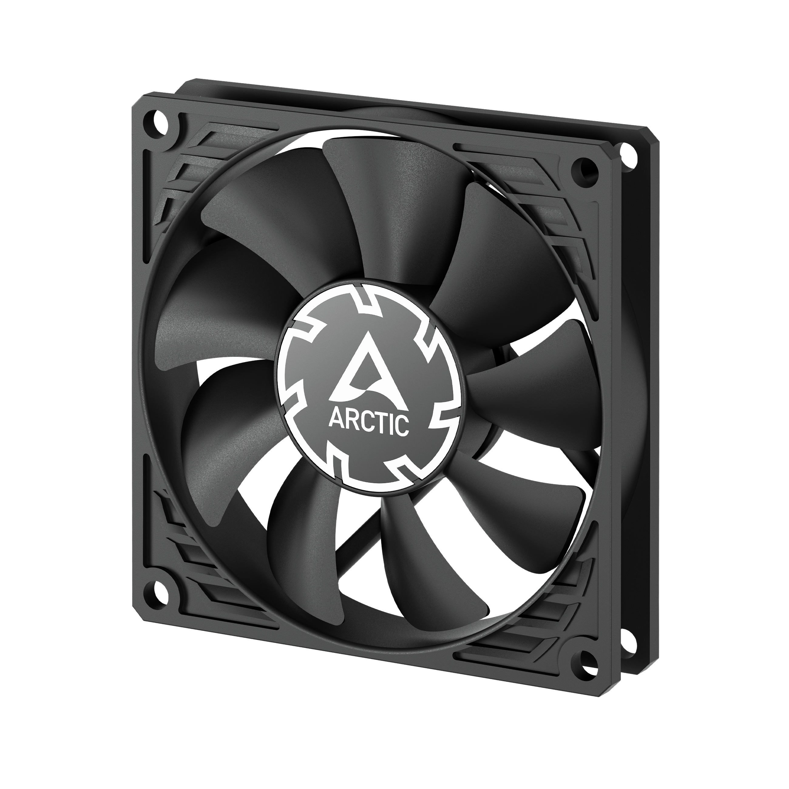Ventilator Arctic "P8 Slim PWM", 80mm, 300-3000 RPM, FDB, 22.5 cfm, 4pin conector + 4 pin socket, negru, "ACFAN00295A" (timbru verde 0.18lei) - 4895213704199