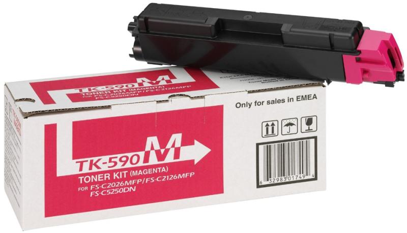 Toner Original Kyocera Magenta, TK-590M, pentru M6026|FS-C2016|FS-C2026|FS-C2126|FS-C5250, 5K, (timbru verde 1.2 lei) , "TK-590M"