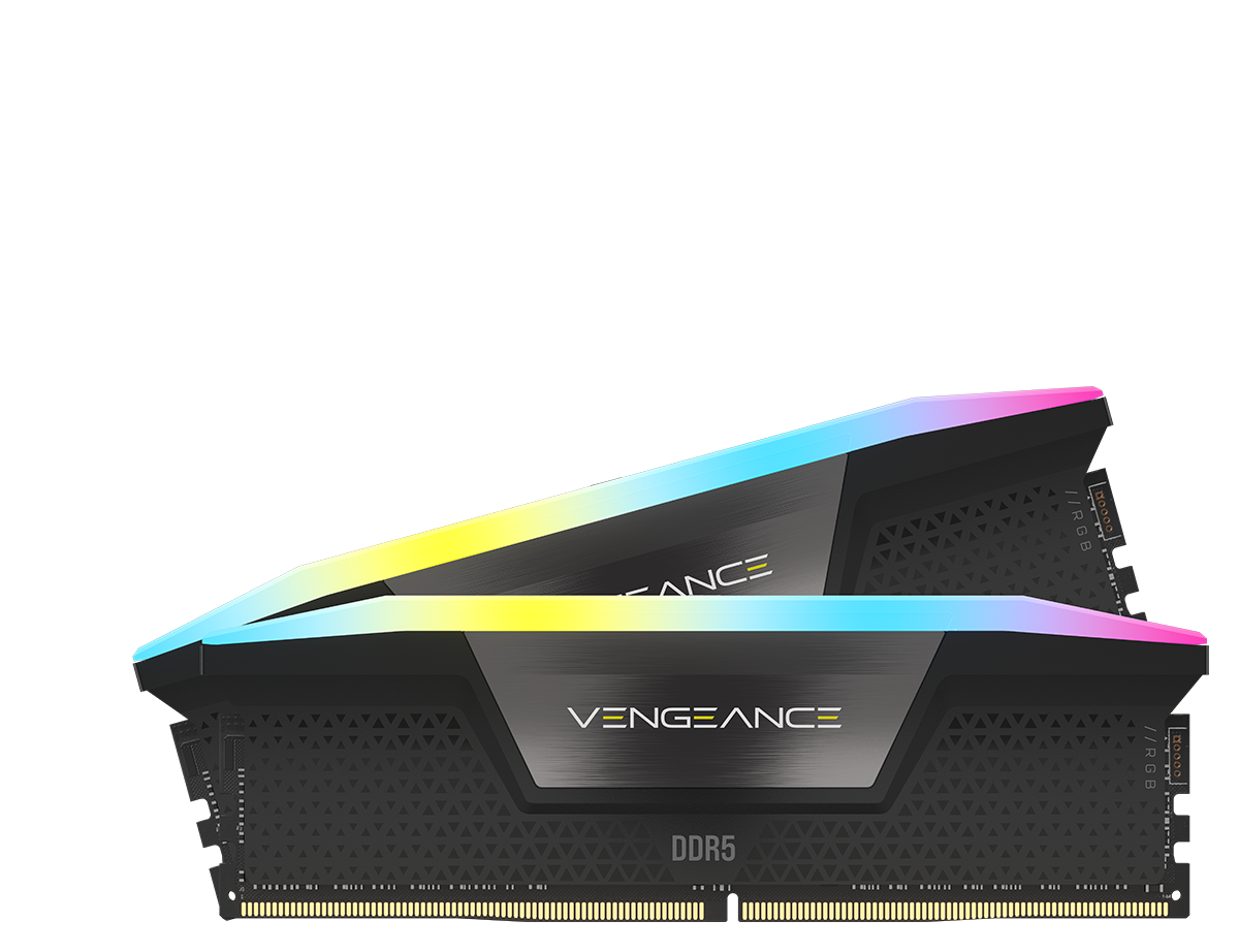 Corsair Vengeance RGB 64GB (2x32GB), DDR5, 6400MHz, CL32, 1.4V Intel XMP, Negru "CMH64GX5M2B6400C32"