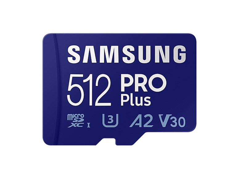 SAMSUNG PRO Plus microSD 512GB Up to 180MB/s Read and 130MB/s Write speed with Class 10 4K UHD incl. Card reader 2023 "MB-MD512SB/WW" (timbru verde 0.03 lei)