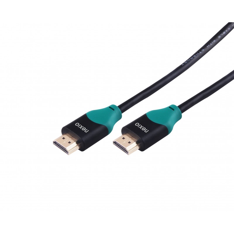 Cablu HDMI, V2.0, tata-tata, 4K@60hz, 1080P, High Speed Ethernet, contacte aurite, 15m, Negru, Nexio "NX-VN-HD40-15M" (timbru verde 0.08 lei)