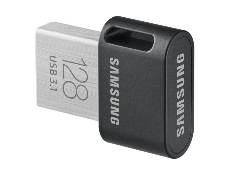 MEMORIE USB SAMSUNG 128 GB, USB 3.1, profil mic, carcasa plastic, negru, "MUF-128AB/APC" (timbru verde 0.03 lei)
