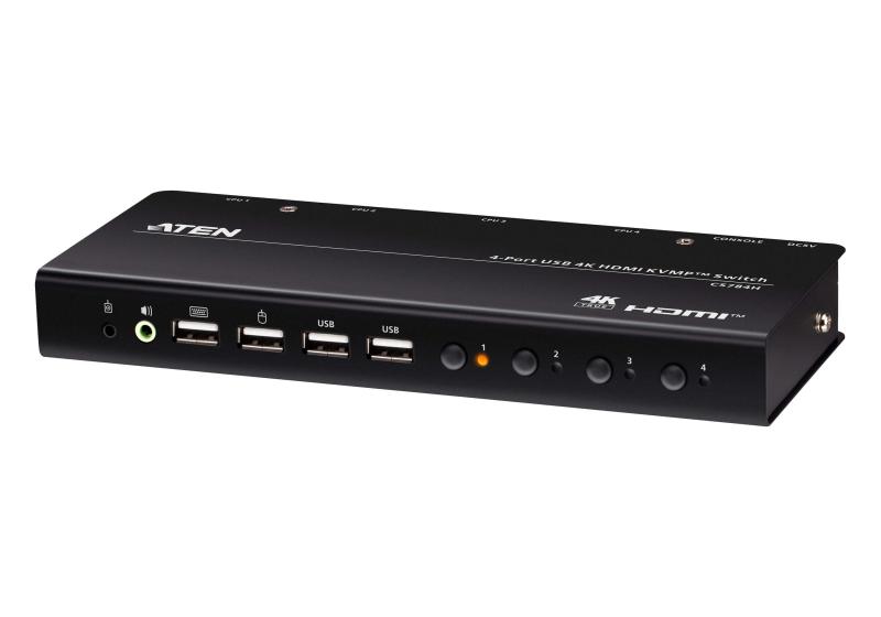 4-Port USB 4K HDMI KVMPTM Switch "CS784H-AT-G" (timbru verde 0.8 lei)