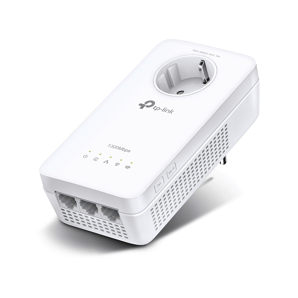 Amplificator Powerline TP-Link 1300Mbps, 3 x Gigabit LAN, 1 x Sucko, Dual Band AC1200, "TL-WPA8631P" (timbru verde 2 lei)