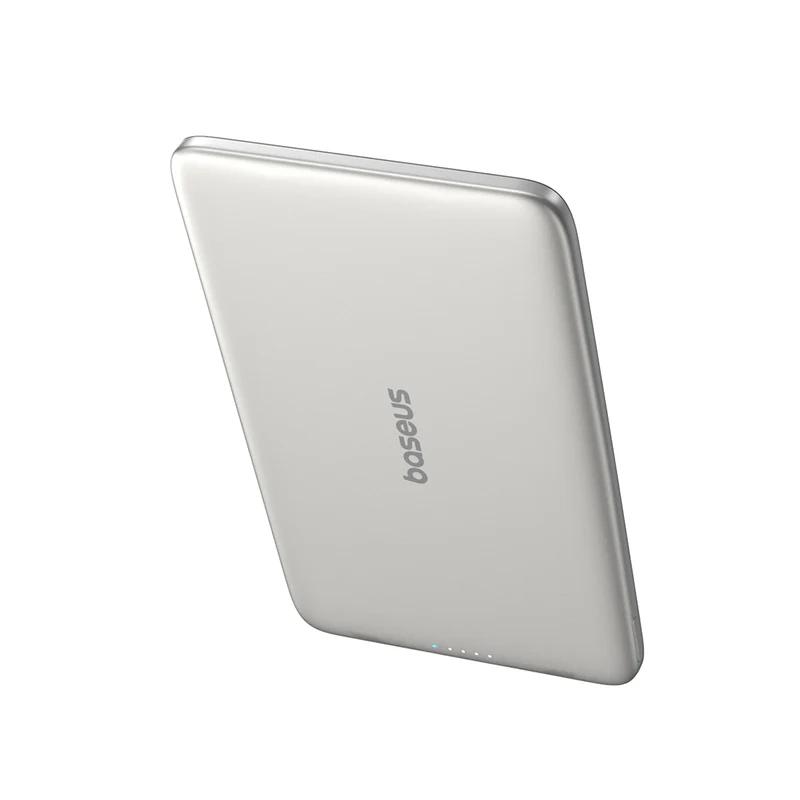 POWER BANK Baseus PicoGo AM41, 5000mAh, 20W, prindere magnetica, 1 x USB Type-C, cablu inclus USB Type-C la USB Type-C 0.3m, titanium, "P1007680C853-00" (timbru verde 0.98 lei) - 6932172690687