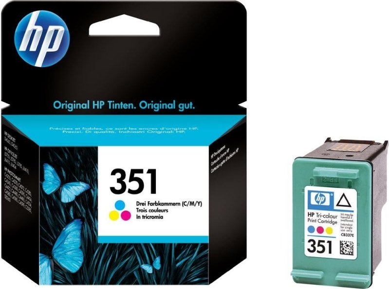 Cartus Cerneala Original HP Color, nr.351, pentru DJ D4260|4360|J5730|5780|6480|PS C4205|4272|4280|4480|5280, , (timbru verde 0.15 lei), "CB337EE"