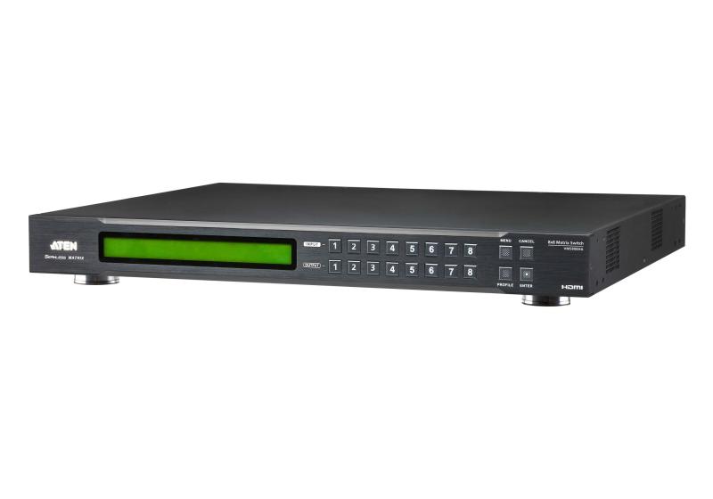 8x8 HDMI Matrix Switch with Scaler Aten "VM5808HA-AT-G" (timbru verde 2 lei)