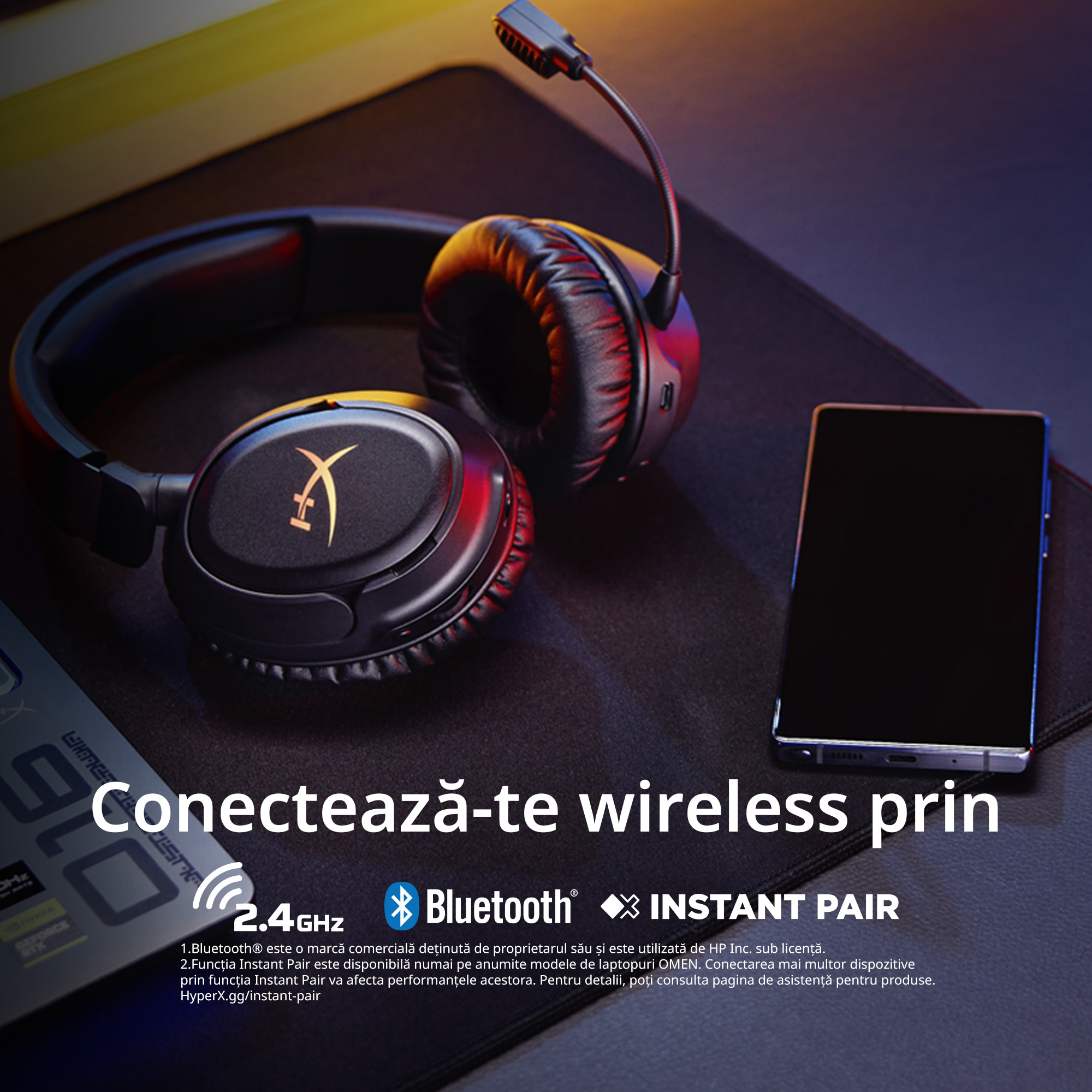 HyperX Cloud Flight 2 WL BK GAM HS"B5VC4AA" - imagine 9