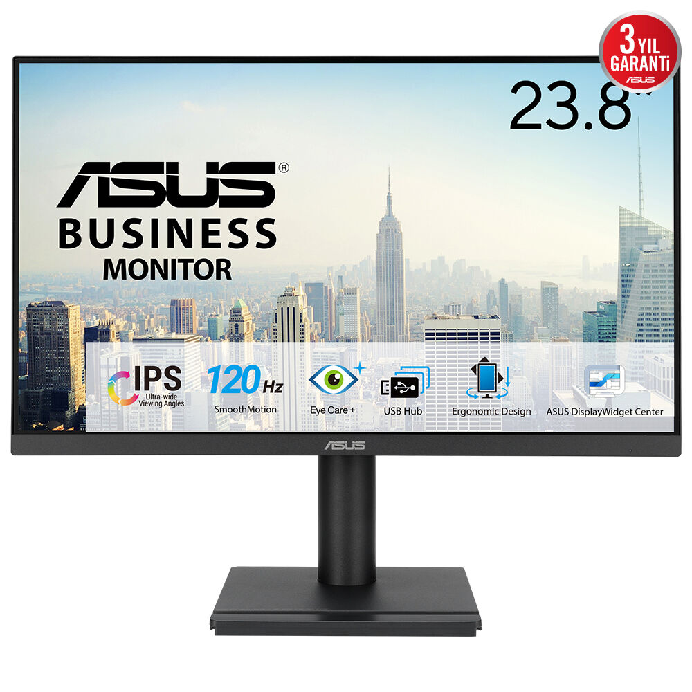 ASUS VA249QGS Business Monitor 23.8inch IPS FHD 120Hz 350cd/m2 1ms HDMI DP VGA Speakers "VA249QGS" (timbru verde 7 lei)