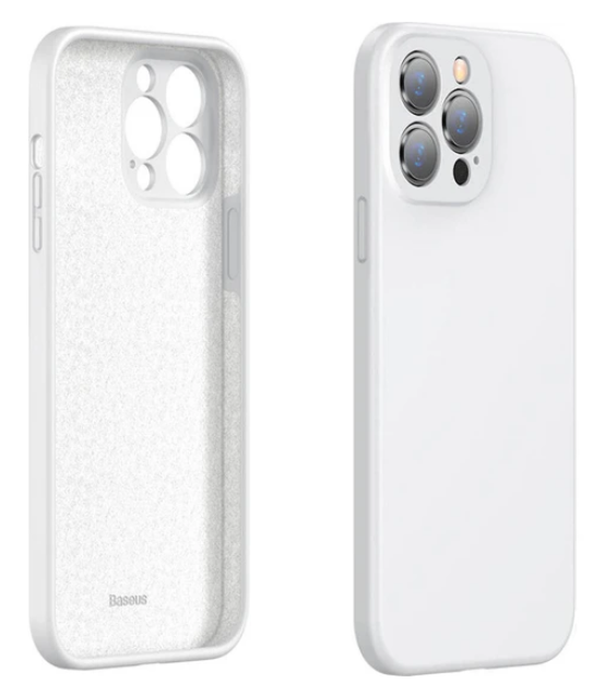 HUSA SMARTPHONE Baseus Liquid, pentru Iphone 13 Pro Max, material silicon, alb "ARYT000502" - 6932172601591