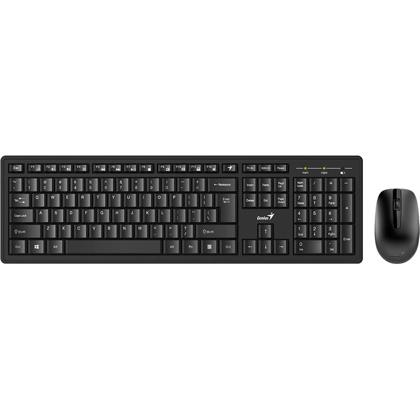 KIT wired GENIUS USB, tastatura 104 taste (concave) + mouse optic 1000dpi, 3 butoane, black, "SlimStar C126" "31330007400" (timbru verde 0.8 lei)
