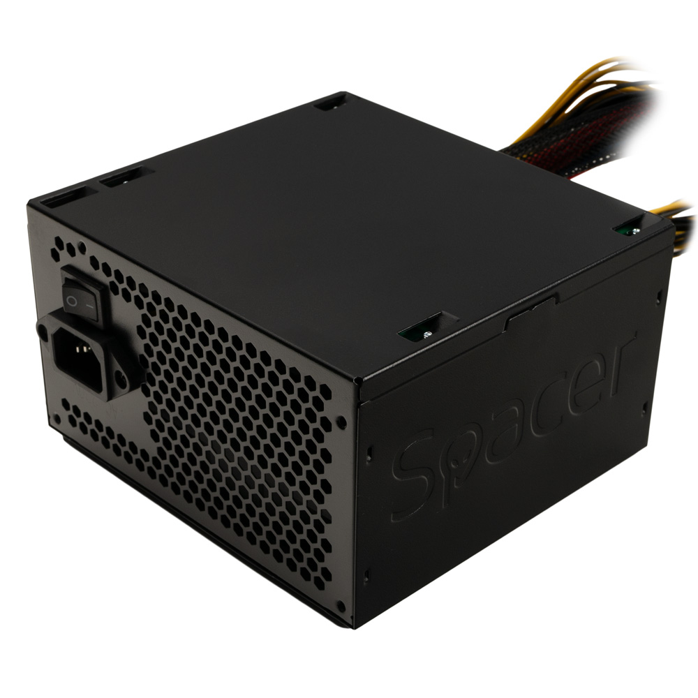 SURSA SPACER 550, 350W for 550 Desktop PC, PFC pasiv, fan 120mm, MB (20+4) x1, CPU (4+4) x1, PCI-E (6) x1, SATA x4, Molex x2, *retail* "SP-GP-550", (timbru verde 0.8 lei)