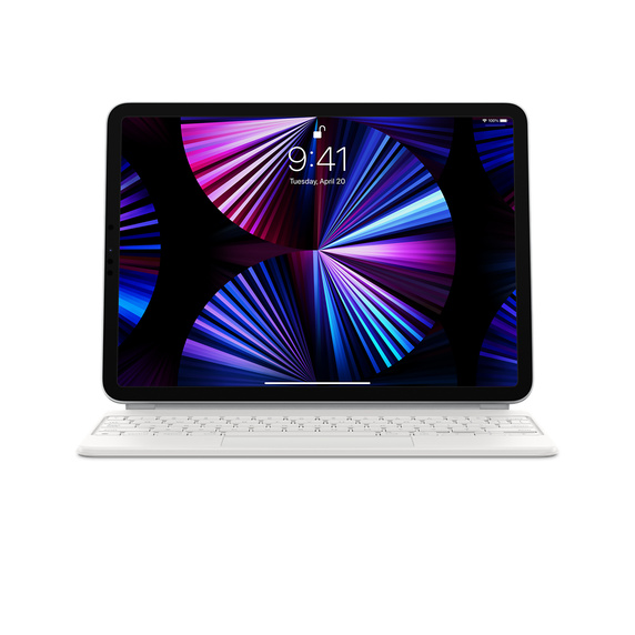 Apple Magic Keyboard for iPad Pro 11-inch (3rd) and iPad Air (4th) - International English - White, "mjqj3z/a" (timbru verde 0.8 lei)