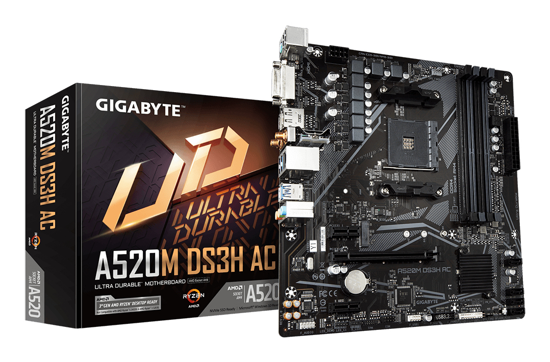 MB GIGABYTE A520M DS3H AC AM4 "A520M DS3H AC"
