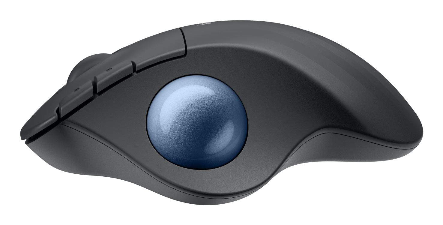 LOGITECH ERGO M575S Wireless Trackball - GRAPHITE+BLUE BALL - BT - EMEA28-935"910-007029" - imagine 2