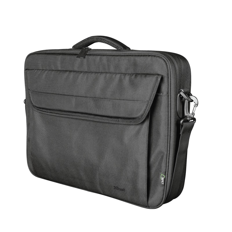 GEANTA TRUST, pt. notebook de max 15.6 inch, 1 compartiment, buzunar frontal, 475 g, poliester, negru, "TR-24189"