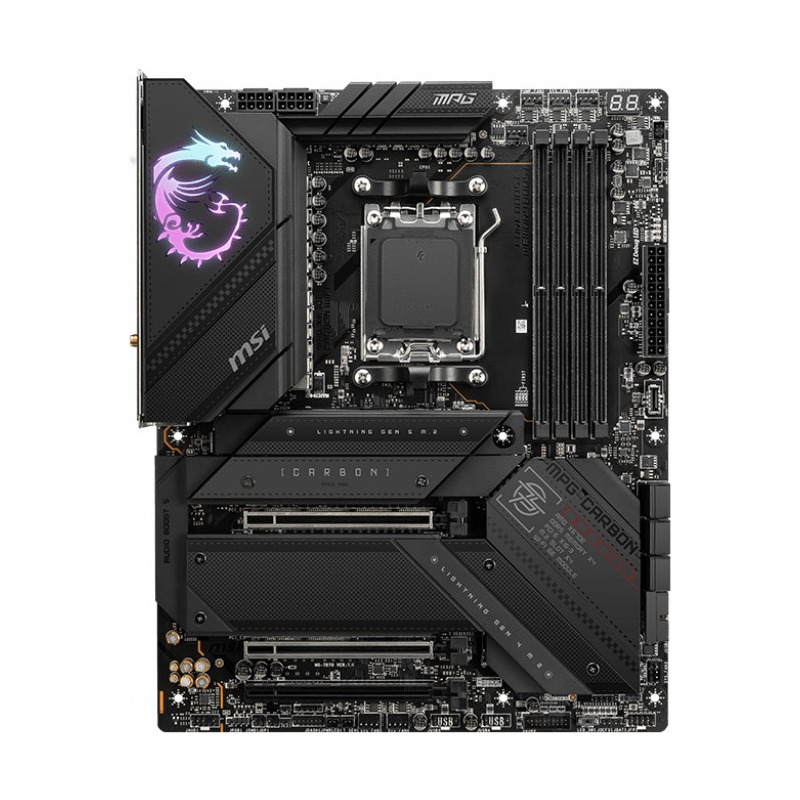 MSI MPG X670E CARBON WIFI ATX MB AM5 4XDDR5 2x PCIe 5.0 x16 PCIe 4.0 x16 slot 6xSATA 6Gb/s 2xM.2 PCIe 5.0x4 2xM.2 PCIe 4.0x4 "MPG X670E CARBON WIFI"