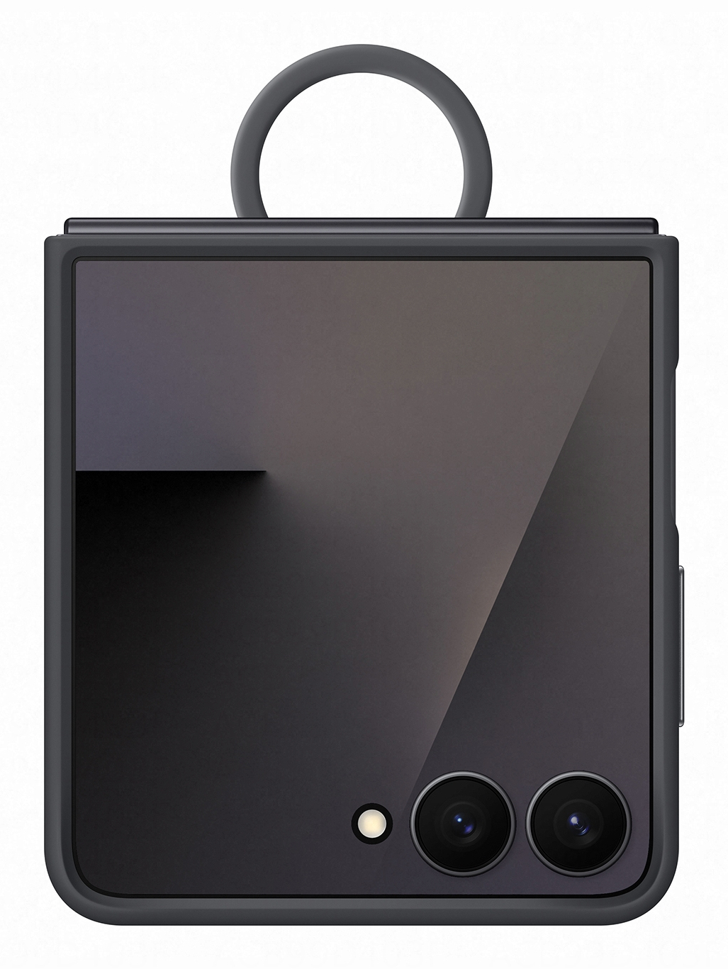 Husa Galaxy Z Flip 7 - Capac protectie spate Silicone Case cu inel, Negru "EF-PF766TBEGWW"